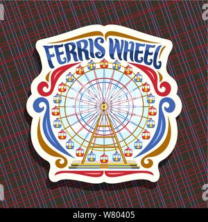 Vector logo for Ferris Wheel Stock Vector