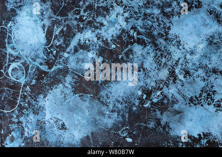 The concrete texture is colored blue. Template on the board for decoration. Stock Photo