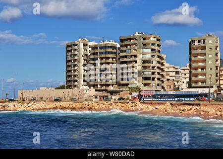 Tripoli, Lebanon - 02 Jan 2018. The seafront in Tripoli city, Lebanon Stock Photo