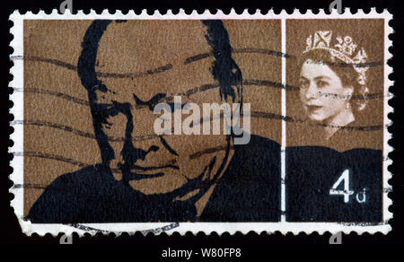 Great Britain Postage Stamp - Sir Winston Churchill Stock Photo