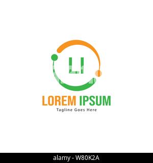 Initial LI logo template with modern frame. Minimalist LI letter logo vector illustration design Stock Vector