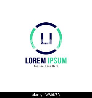 Initial LI logo template with modern frame. Minimalist LI letter logo vector illustration design Stock Vector