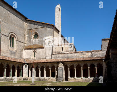 Saint Emilion, France - September 8, 2018: Medieval French Cloisters at the Collegiale church of Saint Emilion, France Stock Photo