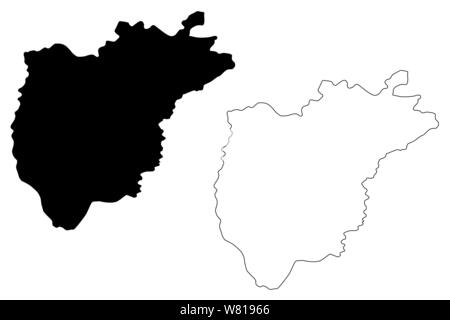 Ajloun Governorate (Hashemite Kingdom of Jordan) map vector ...