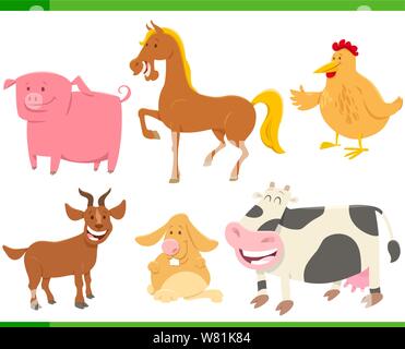 Set of vector farm animals and birds ( Dog, Cat, Cow, Turkey, Donkey ...