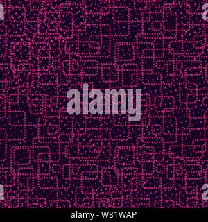 seamless vector abstract pattern with pink dots forming rectangular shapes Stock Vector