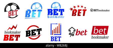 vector set of logos, bets, bookmakers Stock Vector
