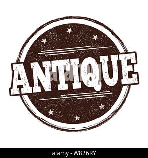 Antique sign or stamp on white background, vector illustration Stock Vector