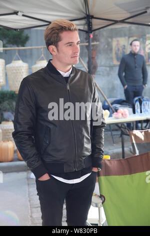English actor Orlando Bloom is pictured on the set of Chinese TV drama 'The Counter Attack Star Shine' in Shanghai, China, 21 January 2017. Stock Photo
