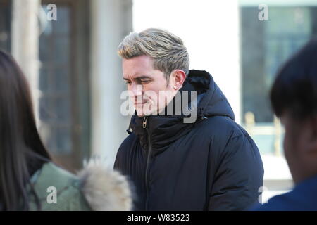 English actor Orlando Bloom is pictured on the set of Chinese TV drama 'The Counter Attack Star Shine' in Shanghai, China, 21 January 2017. Stock Photo