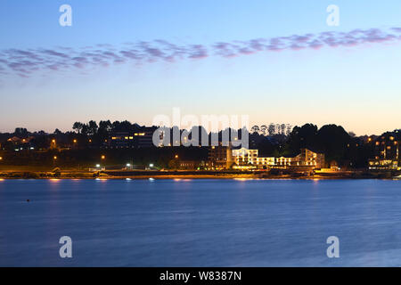 PUERTO VARAS, CHILE - NOVEMBER 11, 2015: Hotel Bellavista along Vicente Perez Rosales street at Lake Llanquihue in Puerto Varas, Chile Stock Photo