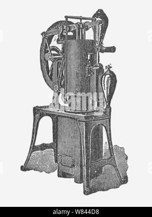 De-Lamater Ericsson hot-air engine (New Catechism of the Steam Engine 1904). Stock Photo