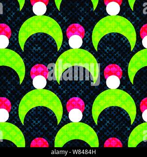 bright abstract psychedelic background. vector illustration. Seamless geometric pattern. Stock Vector