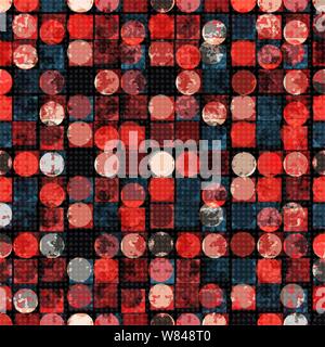 dark colored circles and polygons. abstract geometric background. vector illustration Stock Vector