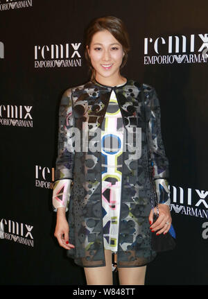 Hong Kong actress Linda Chung attends a promotional event by Emporio Armani in Hong Kong, China, 3 November 2016. Stock Photo