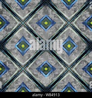 colored lines and polygons on a gray background. Seamless geometric background. vector illustration. grunge effect Stock Vector