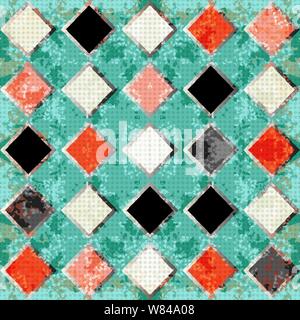 colored polygons in a retro style. abstract geometric background. vector illustration Stock Vector