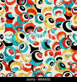 psychedelic circles on a light background. vector illustration Stock Vector