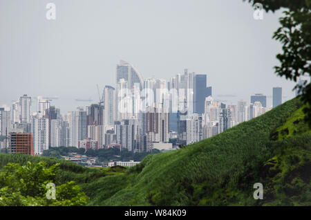 Panama City skyline as seen from the North of the City Stock Photo