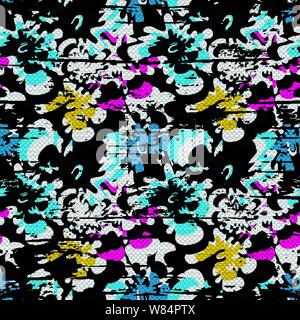colored graffiti seamless texture Stock Vector