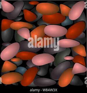 Background from multi colored stones. Vector image Stock Vector