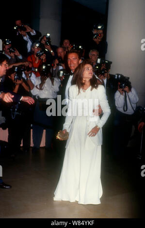 Beverly Hills, California, USA 28th October 1994 Actor Arnold Schwarzenegger and Maria Shriver attend the 1994 Carousel of Hope Ball to Benefit the Barbara Davis Center for Childhood Diabetes on October 28, 1994 at the Beverly Hilton Hotel in Beverly Hills, California, USA. Photo by Barry King/Alamy Stock Photo Stock Photo