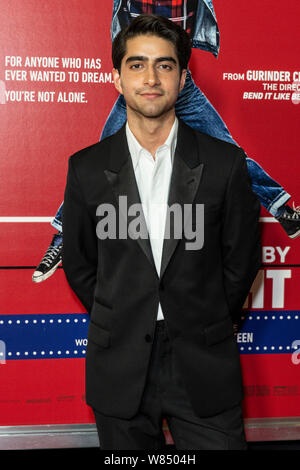 Asbury Park, NJ - August 7, 2019: Viveik Kalra attends premiere of 'Blinded by the Light' at Paramount Theatre Stock Photo