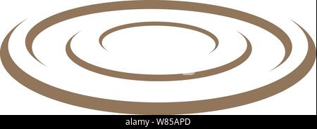 Multiple pond ripples on the surface of water Stock Vector