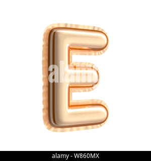 Golden color right tilt balloon letter Z isolated on white background ...