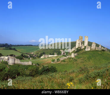 Corfe Castle, Isle of Purbeck, Dorset, England, United Kingdom Stock Photo