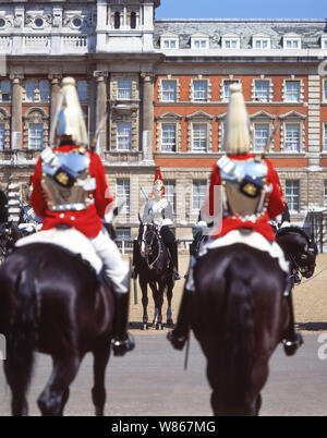 Changing of the Guard Ceremony, Horse Guards parade, Whitehall, City of Westminster, Greater London, England, United Kingdom