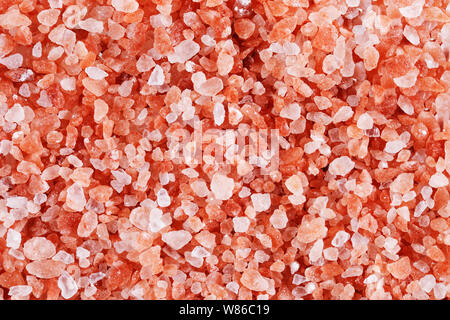 Pink himalayan salt isolated on white background. Stock Photo