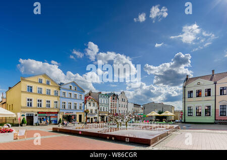 Bytow, pomeranian province, Poland, ger.: Butow. Main market square.