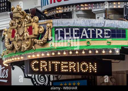 Criterion Theatre London - a London West End theatre at Piccadilly Circus. Architect Thomas Verity 1873. Stock Photo