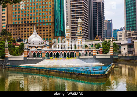 Masjid Jamek Mosque in center of Kuala Lumpur, Malaysia Stock Photo