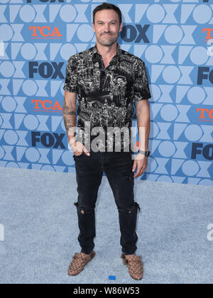 Los Angeles, United States. 07th Aug, 2019. LOS ANGELES, CALIFORNIA, USA - AUGUST 07: Actor Brian Austin Green arrives at the FOX Summer TCA 2019 All-Star Party held at Fox Studios on August 7, 2019 in Los Angeles, California, United States. (Photo by Xavier Collin/Image Press Agency) Credit: Image Press Agency/Alamy Live News Stock Photo