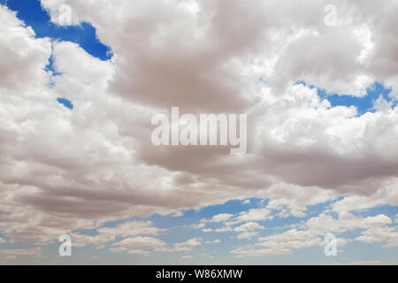 Sky background with a lot of cumulus clouds Stock Photo