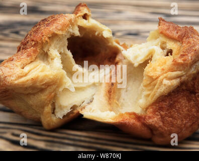 traditional english side of oven baked yorkshire puddings made from batter - usually served with roast beef dinner. Stock Photo