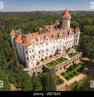 Medieval Konopiste castle or château in Czech Republic - residence of Habsburg imperial family Stock Photo