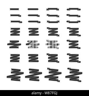 set of tapes of different shape and configuration, simple flat design. Stock Vector