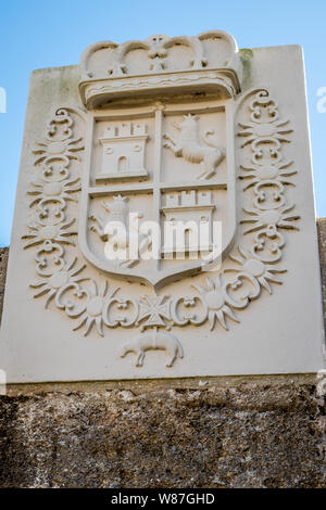 St Augustine, FL, USA - Feb 7, 2019: The Spanish Coat of Arms Stock Photo