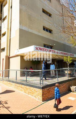 Soweto, South Africa - September 08 2018: Outside view of Soweto Hotel and Conference Center in the heart of historic area of Soweto, South Africa Stock Photo