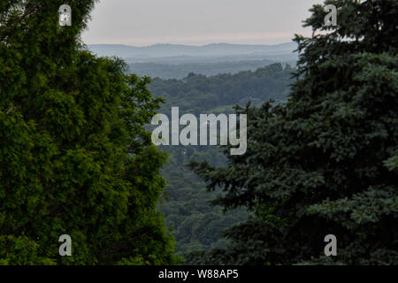 UNITED STATES - May 28, 2019: Foggy wet weather fills the Loudoun Valley near Bluemont. (Photo By Douglas Graham/WLP) Stock Photo