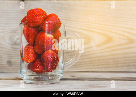 Strawberries in a glass Stock Photo