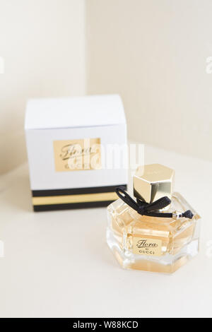 Flora by Gucci Perfume Bottle Stock Photo