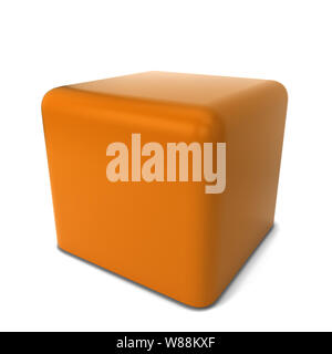 Caramel cube. 3d illustration isolated on white background Stock Photo