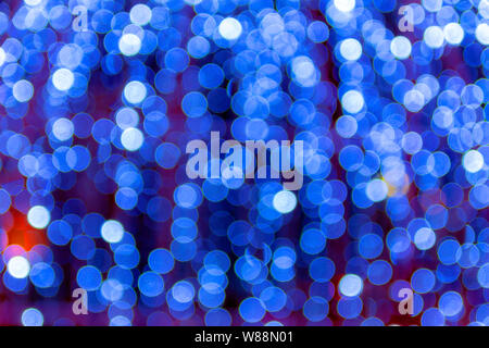 background of not sharp blue light bulbs Stock Photo