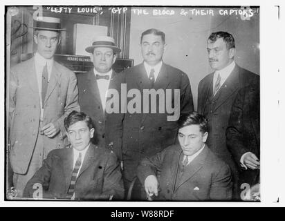 Lefty Louie, Gyp the Blood, & their captors Stock Photo