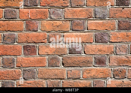 Background from a red brick wall of an old church Stock Photo