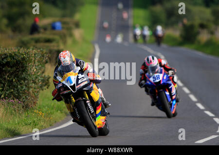 Dundrod Circuit, Belfast, Northern Ireland. 8th Aug, 2019. Ulster Grand Prix road races; Conor Cummins (MILENCO By Padgett's Motorcycles Honda) finished in 5th place in the Supersport race - Editorial Use Only. Credit: Action Plus Sports/Alamy Live News Stock Photo